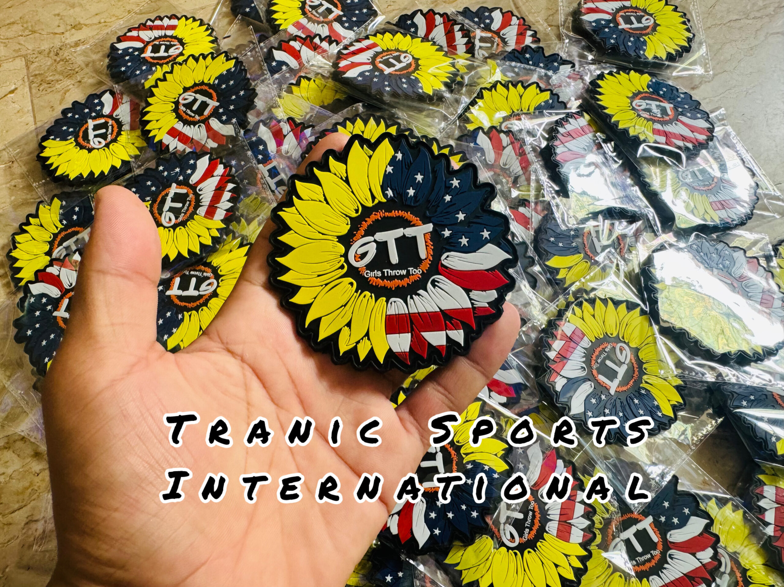 Girls Throw Too Sunflower PVC Patch